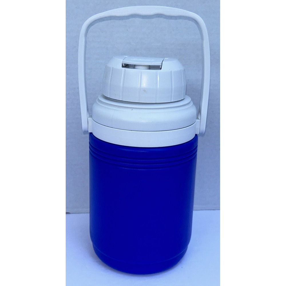 Coleman 1/3 Gallon Jug Cooler Water bottle Model 5542 Blue White Vintage